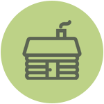 round lodge icon